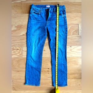 MOTHER denim The Mid Rise Dazzler Ankle in Cut and Paste wash